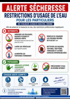 Situation de crise - sécheresse-Limitations de certains usages de l'eau